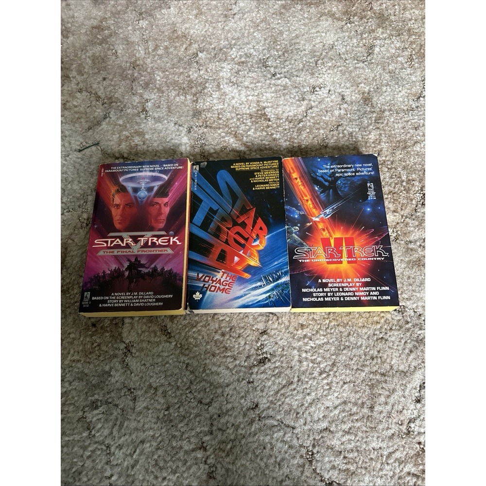 Star Trek Paperback Book Set IV V VI Unisex OS Multi Good Movie Novelizations